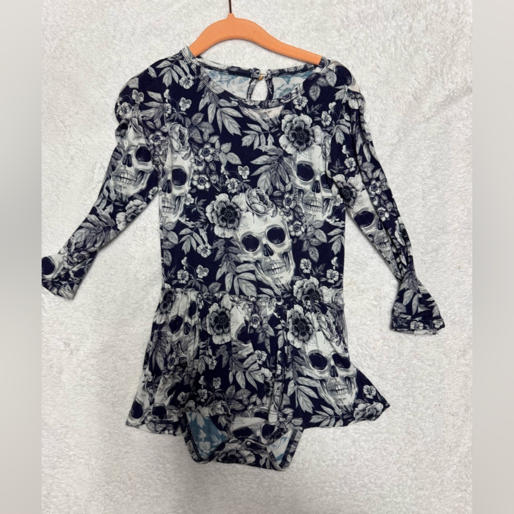 Bums & Roses Skull Ruffle Dress